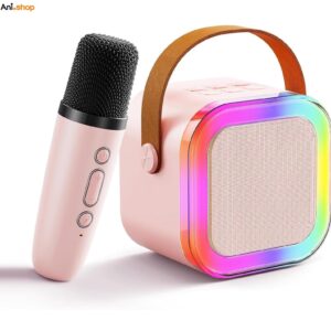 اسپیکر بلوتوثی میکروفن دار قابل حمل با افکت صدا و رقص نور